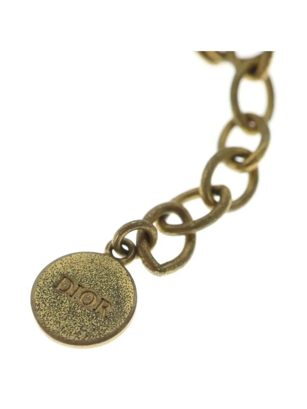 Dior CD Logo Chain Necklace Gold